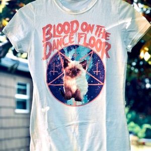 Blood on the Dance Floor kitty pentagram tee